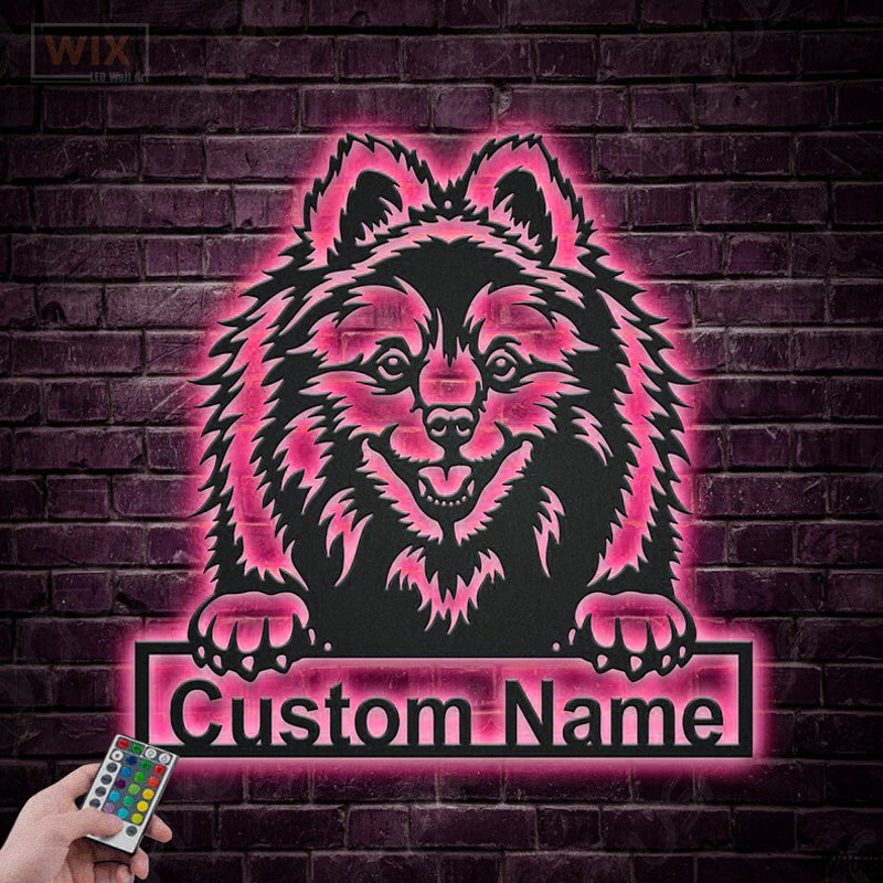 Dog Led Metal Sign - Wix Decor
