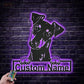 Dog Led Metal Sign - Wix Decor