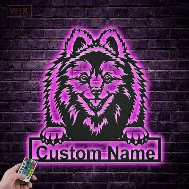 Dog Led Metal Sign - Wix Decor