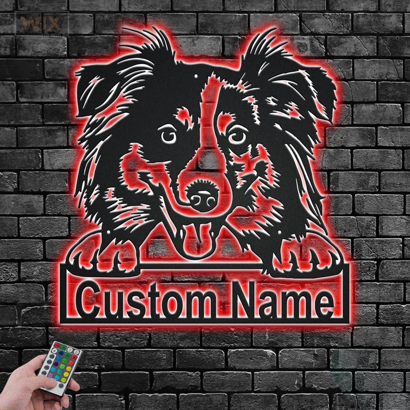 Dog Led Metal Sign - Wix Decor