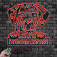 Dog Led Metal Sign - Wix Decor