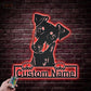 Dog Led Metal Sign - Wix Decor