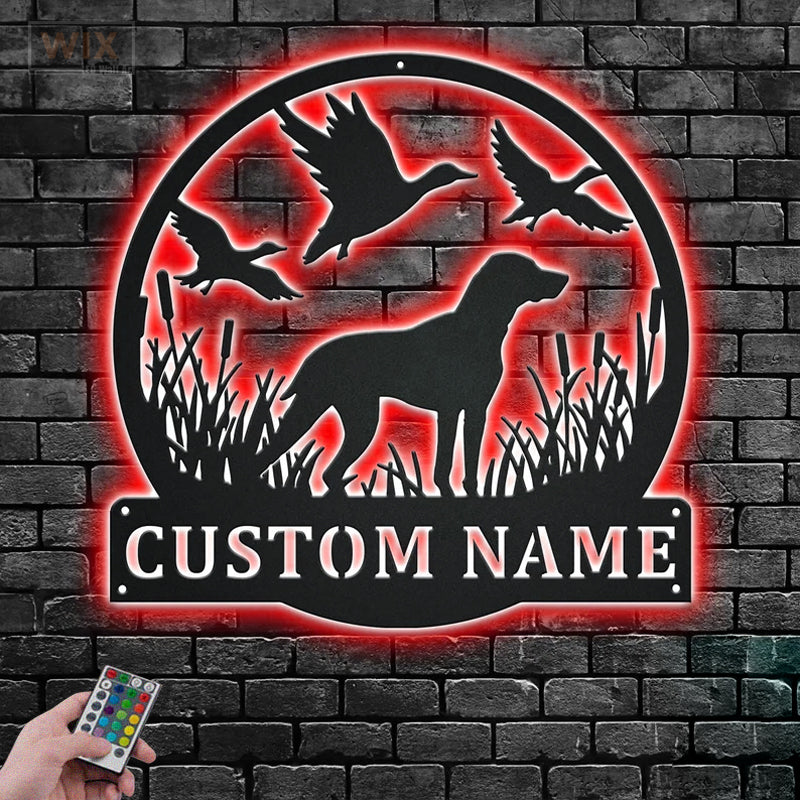Dog Led Metal Sign - Wix Decor