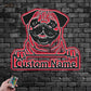 Dog Led Metal Sign - Wix Decor