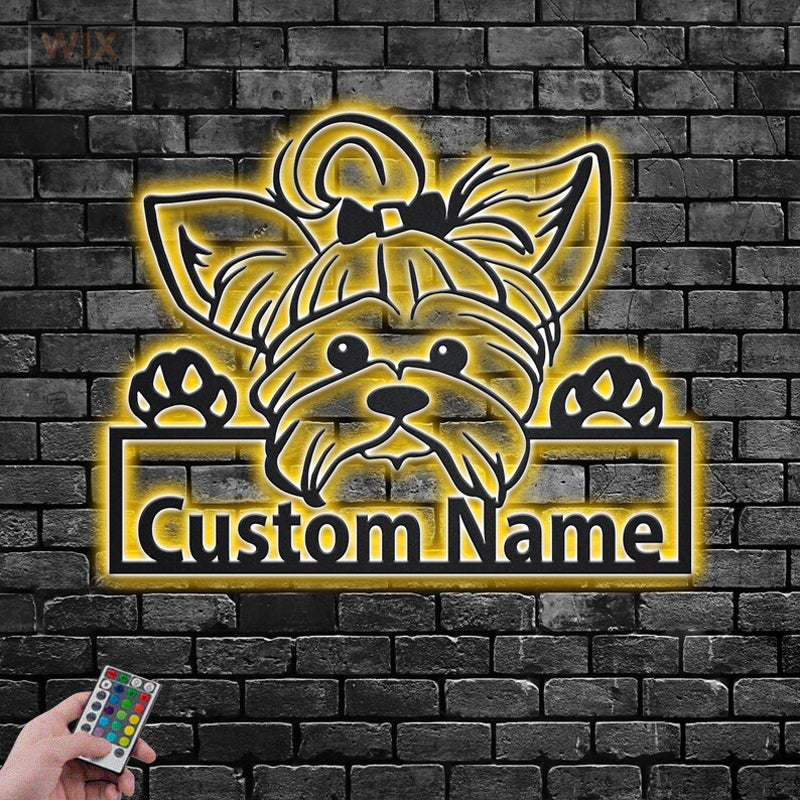 Dog Led Metal Sign - Wix Decor