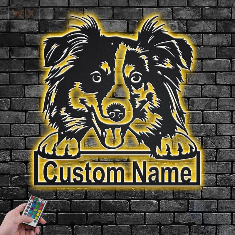 Dog Led Metal Sign - Wix Decor