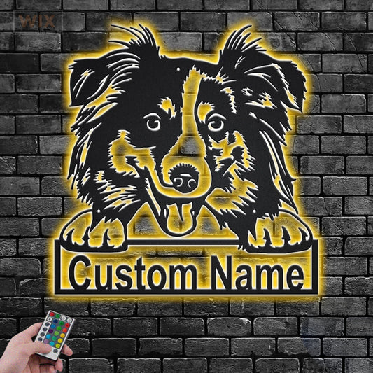 Dog Led Metal Sign - Wix Decor