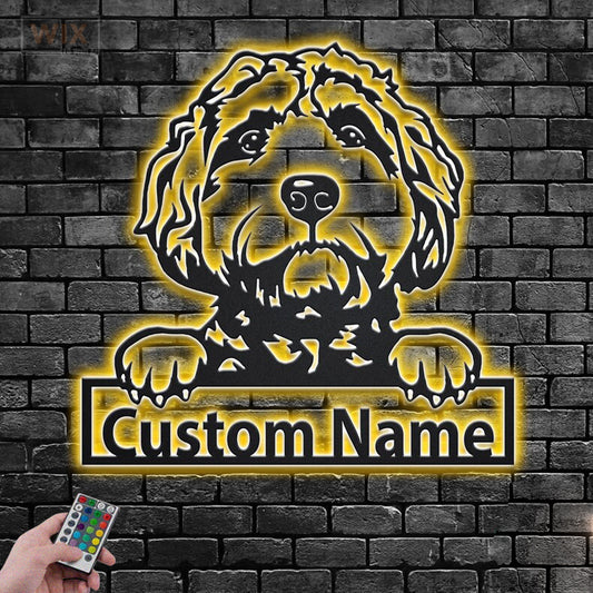 Dog Led Metal Sign - Wix Decor
