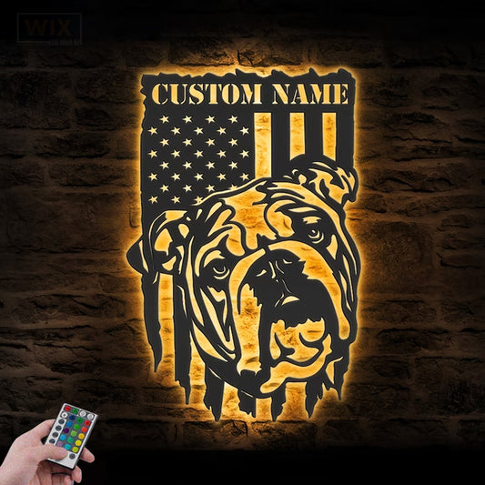 Dog Led Metal Sign - Wix Decor