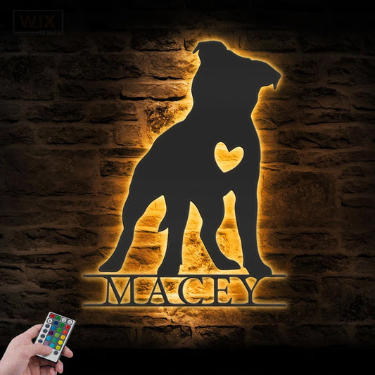 Dog Led Metal Sign - Wix Decor