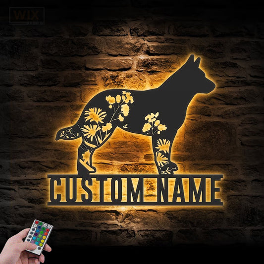 Dog Led Metal Sign – Wix Decor