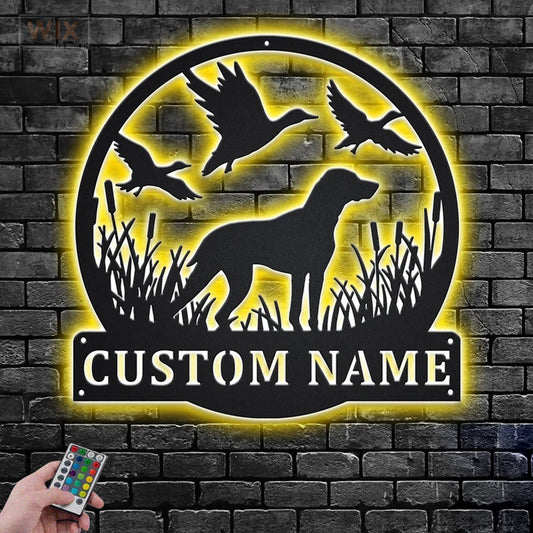 Dog Led Metal Sign - Wix Decor