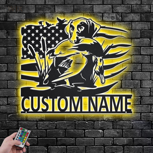Dog Led Metal Sign - Wix Decor