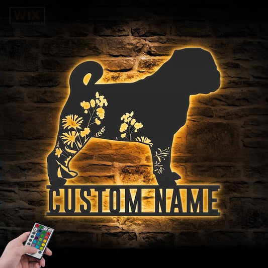 Dog Led Metal Sign – Wix Decor