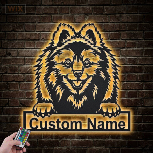 Dog Led Metal Sign - Wix Decor