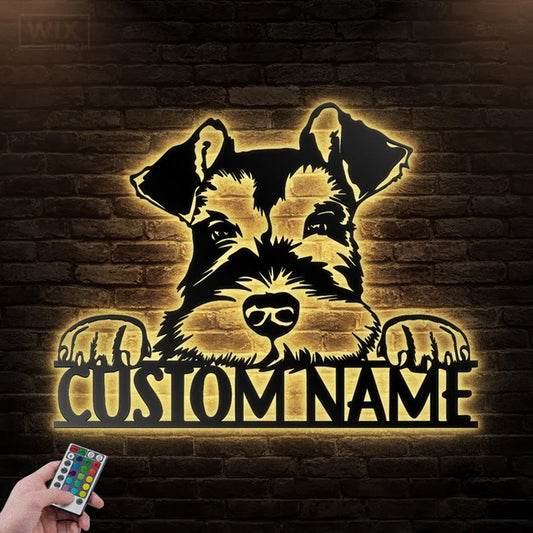 Dog Led Metal Sign - Wix Decor