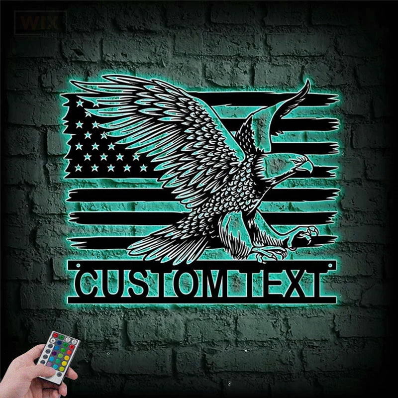 Eagle Led Metal Sign – Wix Decor