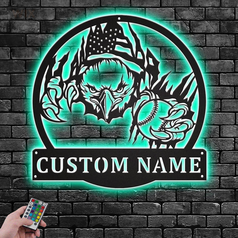 Eagle Led Metal Sign - Wix Decor