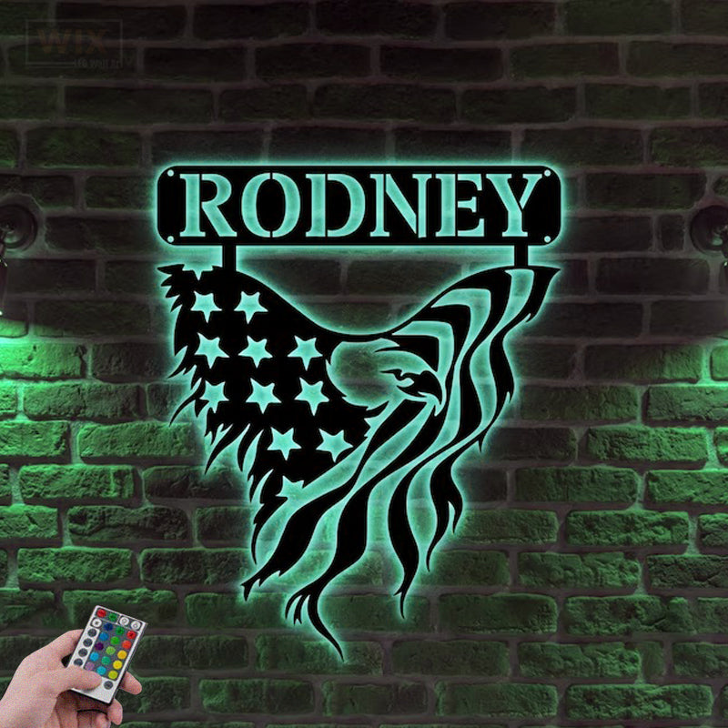 Eagle Led Metal Sign – Vinamaker