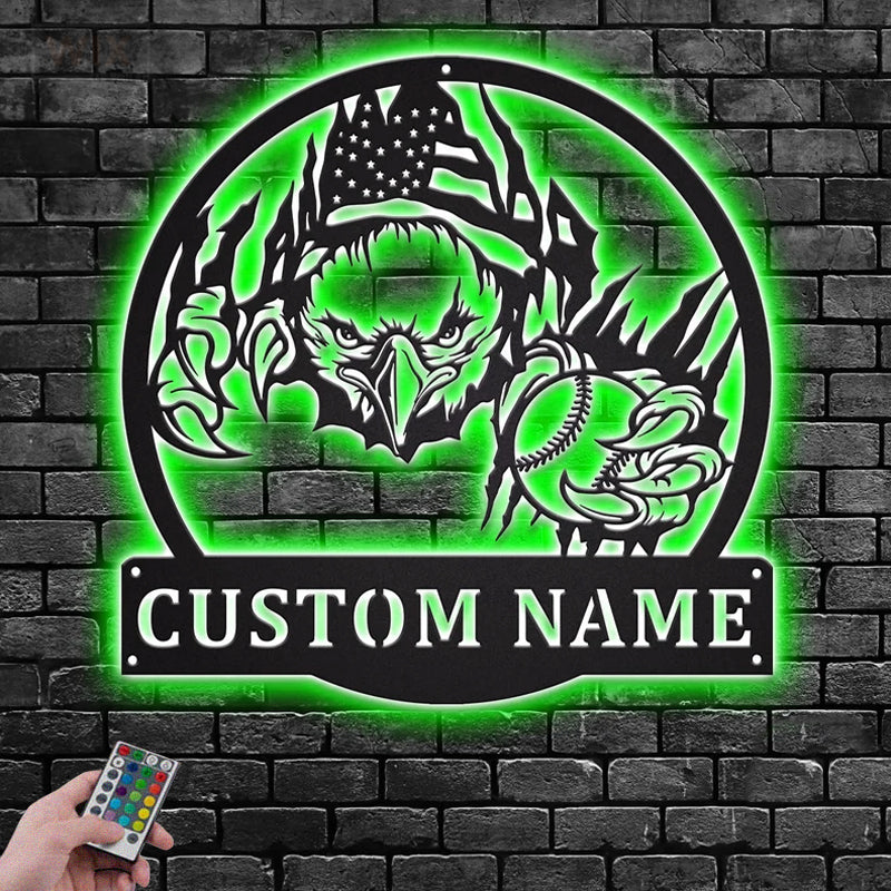 Eagle Led Metal Sign - Wix Decor