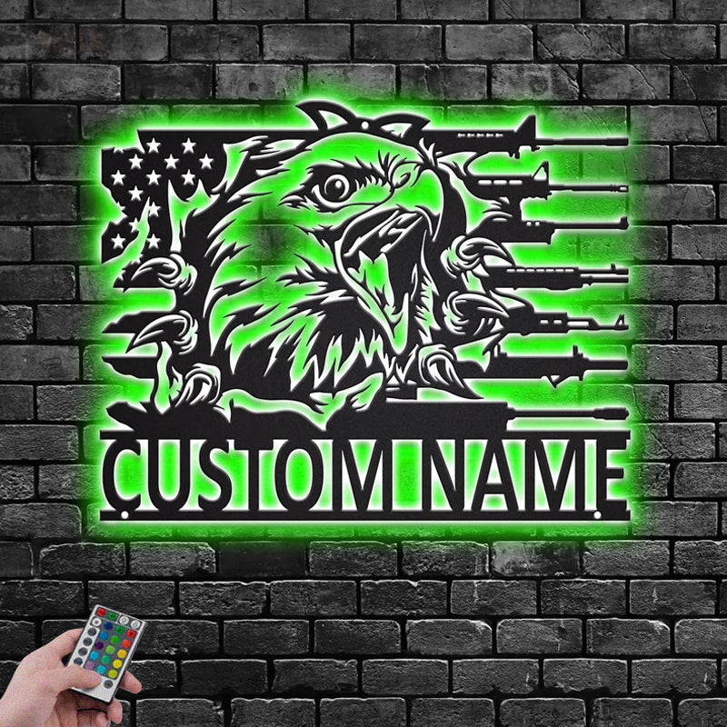 Eagle Led Metal Sign – Vinamaker