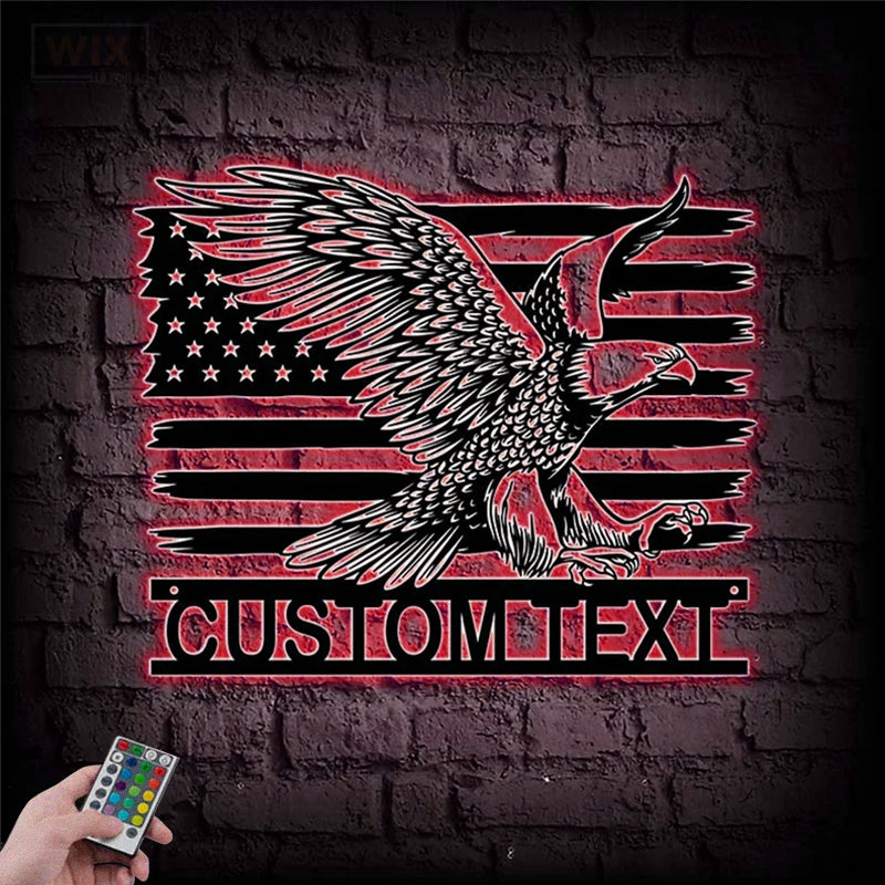 Eagle Led Metal Sign – Wix Decor
