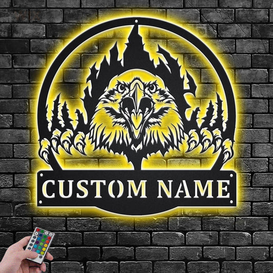 Eagle Led Metal Sign – Wix Decor