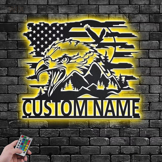Eagle Led Metal Sign – Wix Decor