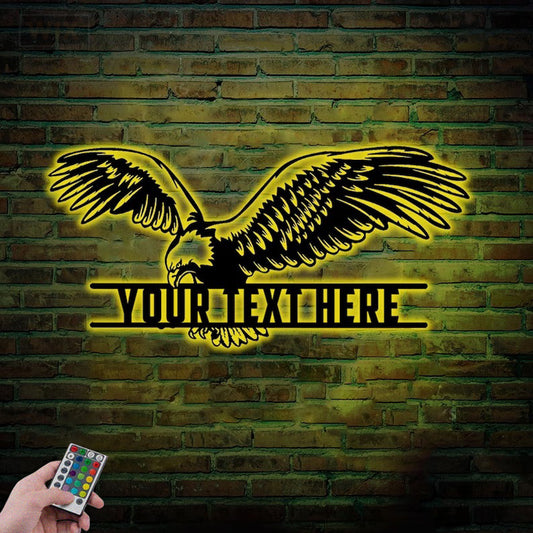 Eagle Led Metal Sign – Wix Decor