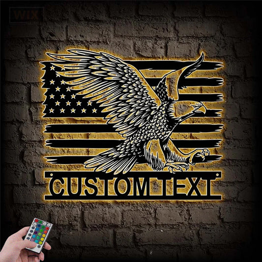 Eagle Led Metal Sign – Wix Decor