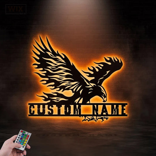 Eagle Led Metal Sign – Vinamaker