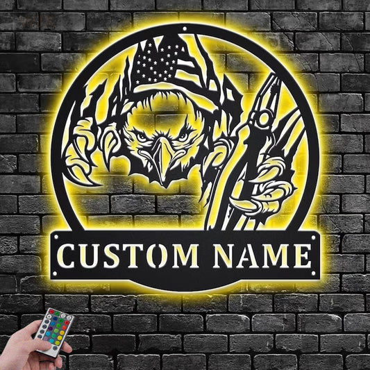 Eagle Led Metal Sign – Wix Decor