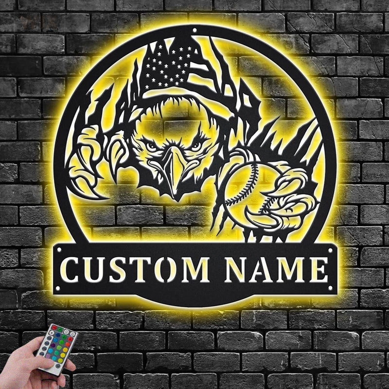 Eagle Led Metal Sign - Wix Decor