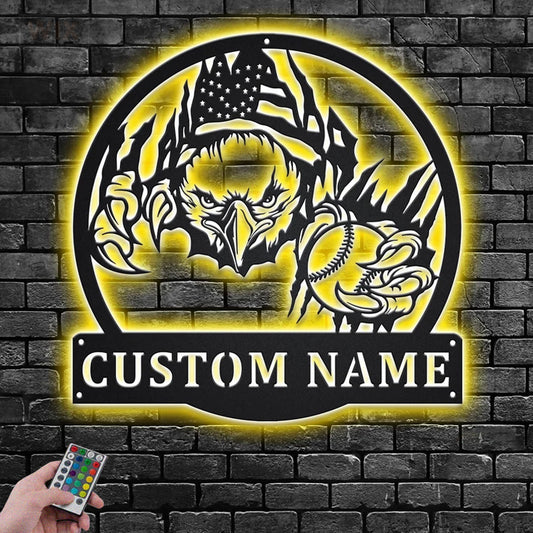 Eagle Led Metal Sign - Wix Decor