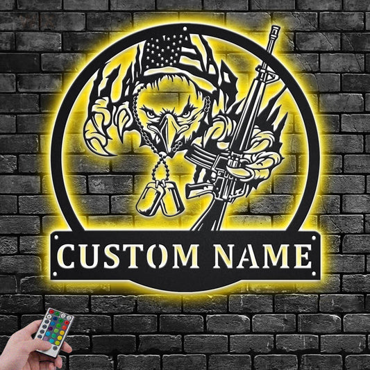 Eagle Led Metal Sign