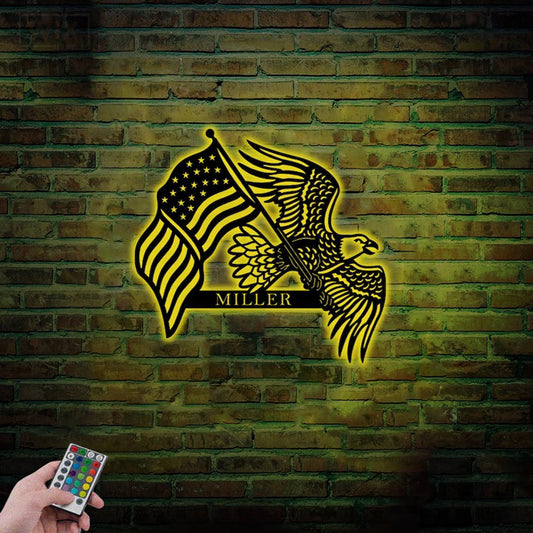 Eagle Led Metal Sign – Wix Decor