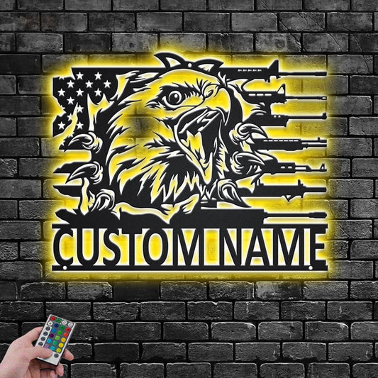 Eagle Led Metal Sign – Vinamaker
