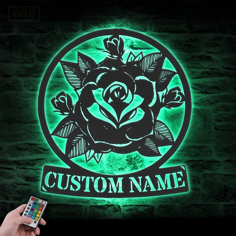 Flower Led Metal Sign – Wix Decor
