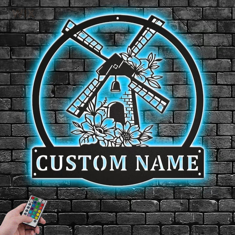 Flower Led Metal Sign – Wix Decor