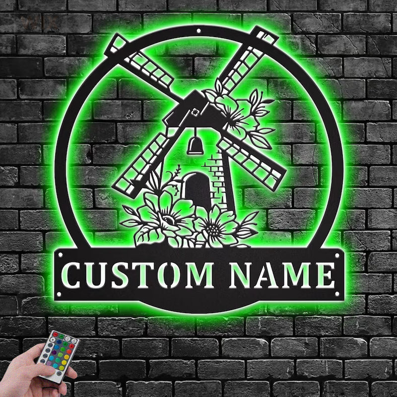 Flower Led Metal Sign – Wix Decor