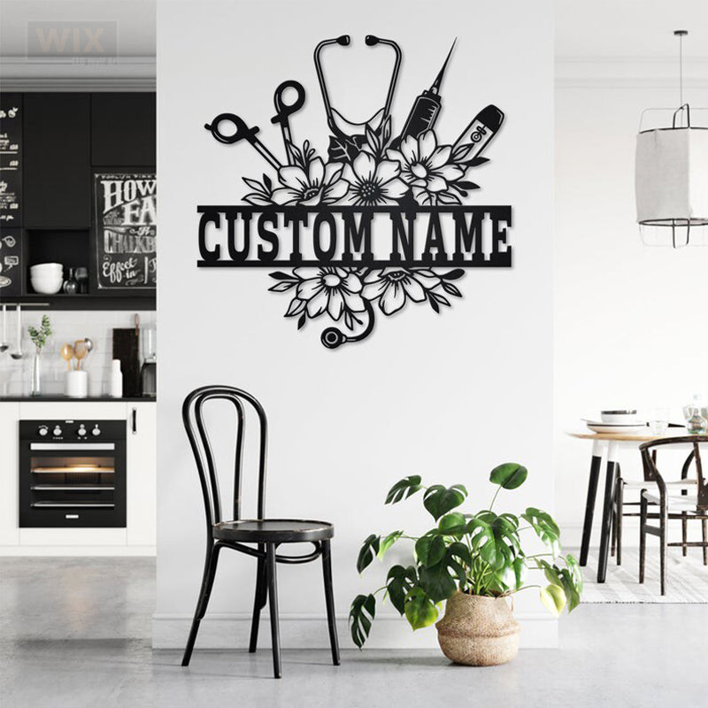Flower Led Metal Sign – Wix Decor