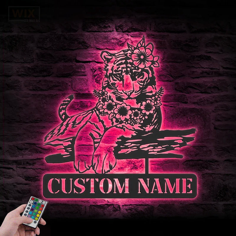 Flower Led Metal Sign – Wix Decor