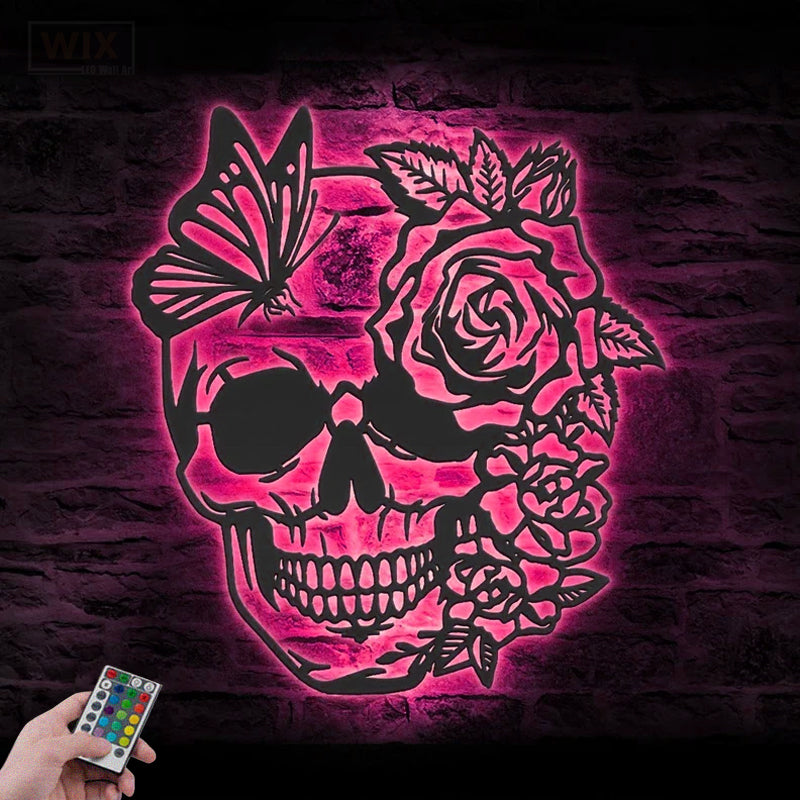 Flower Led Metal Sign – Wix Decor