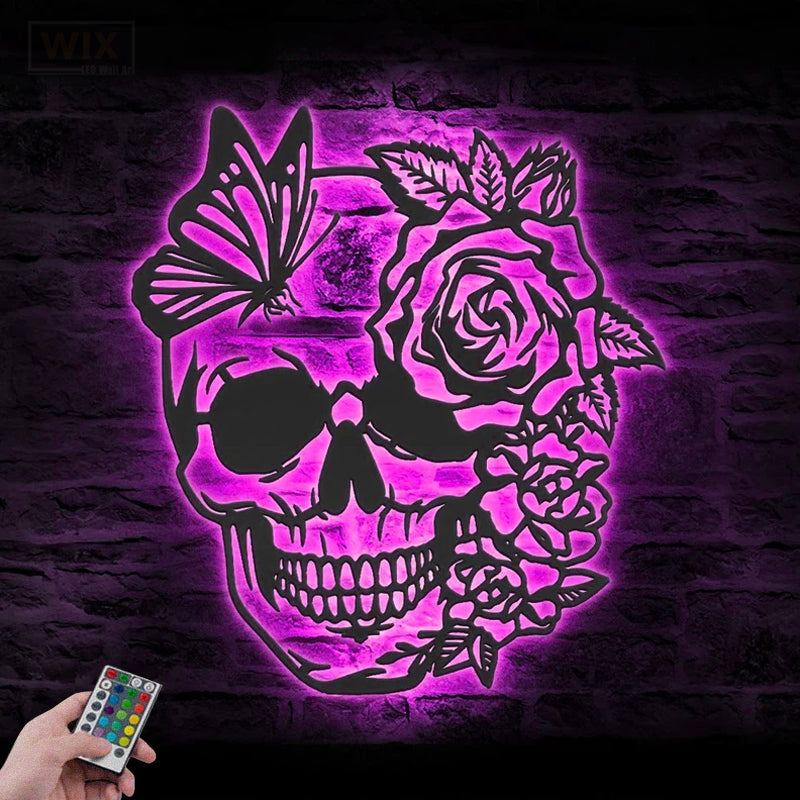 Flower Led Metal Sign – Wix Decor