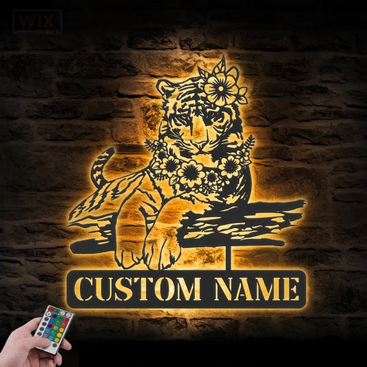 Flower Led Metal Sign – Wix Decor