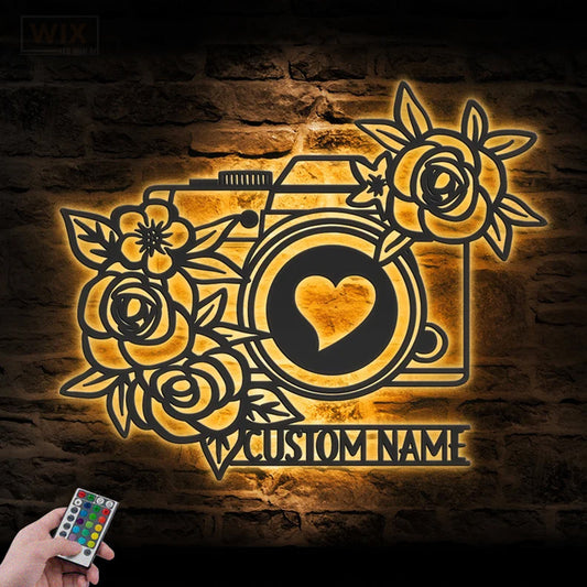 Flower Led Metal Sign – Wix Decor