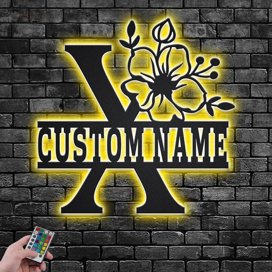 Flower Led Metal Sign – Wix Decor