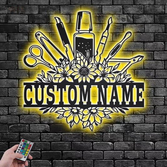 Flower Led Metal Sign – Wix Decor