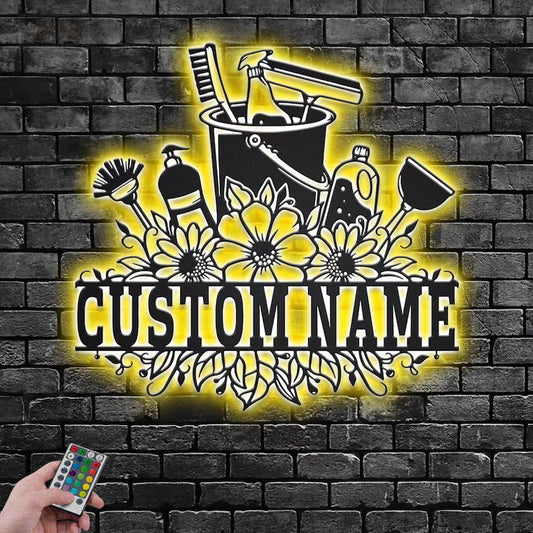 Flower Led Metal Sign – Wix Decor
