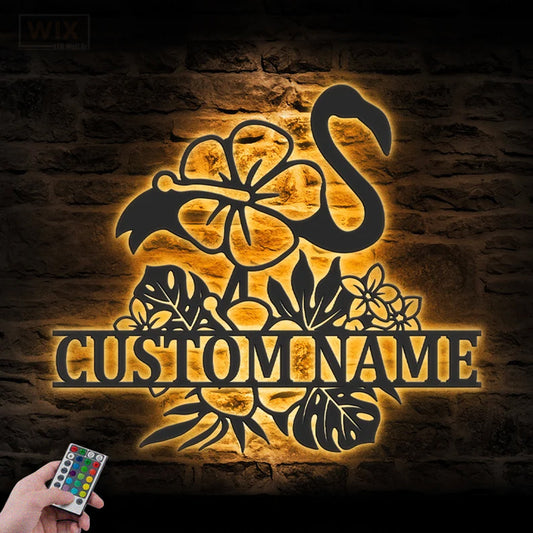 Flower Led Metal Sign – Wix Decor